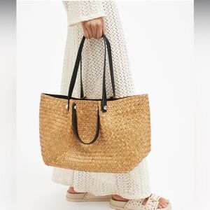 AllSaints Allington Straw Tote, Natural